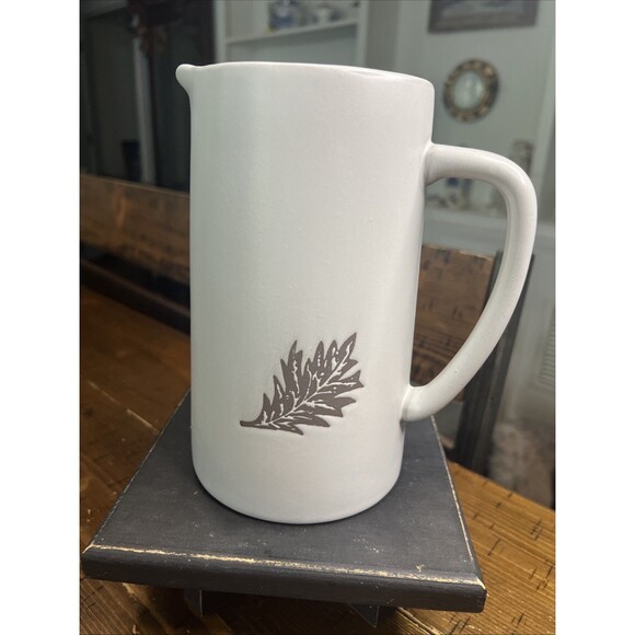 Bee & Willow Pitcher, Hays Leaf Pitcher In Iron Color , Nature, Boho, Cabin - Picture 1 of 6